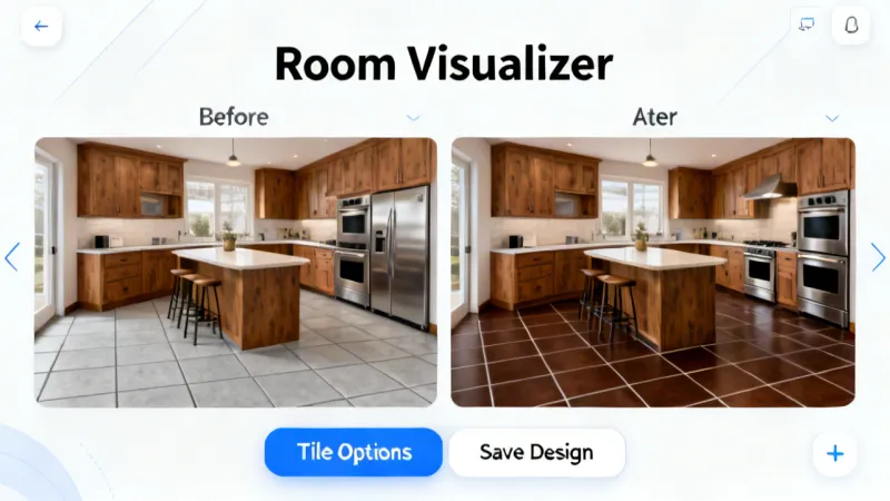 Florida Tile room visualizer app interface
