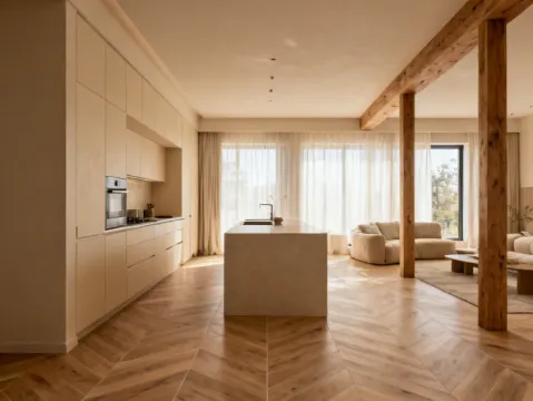 Residential tile flooring
