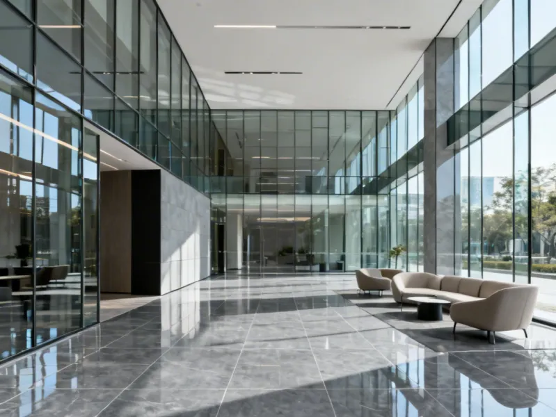 Commercial office tile flooring